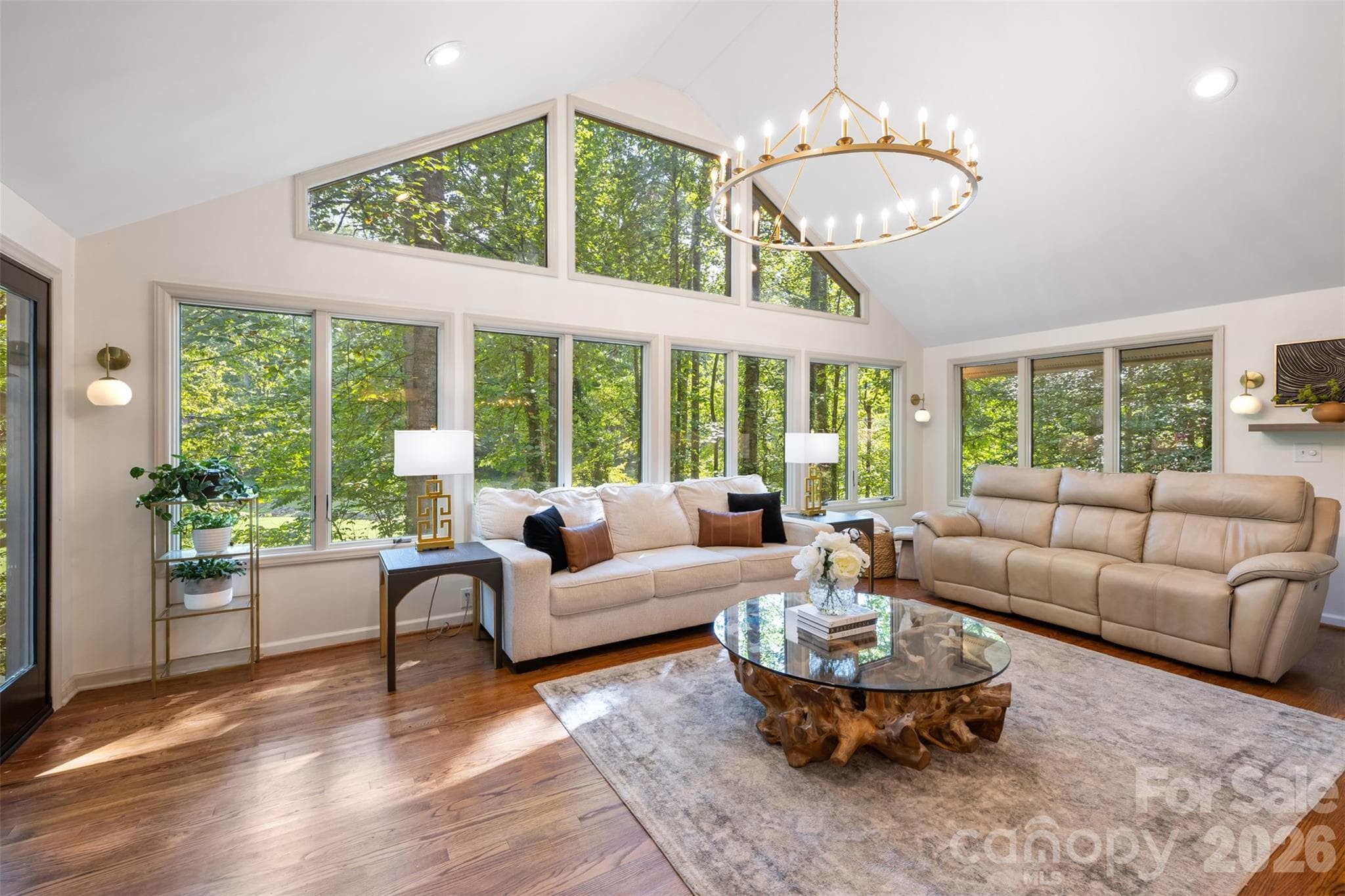 Open floor plan with stunning A frame windows like you are in a tree house - 27 Timberidge Drive, Lake Wylie