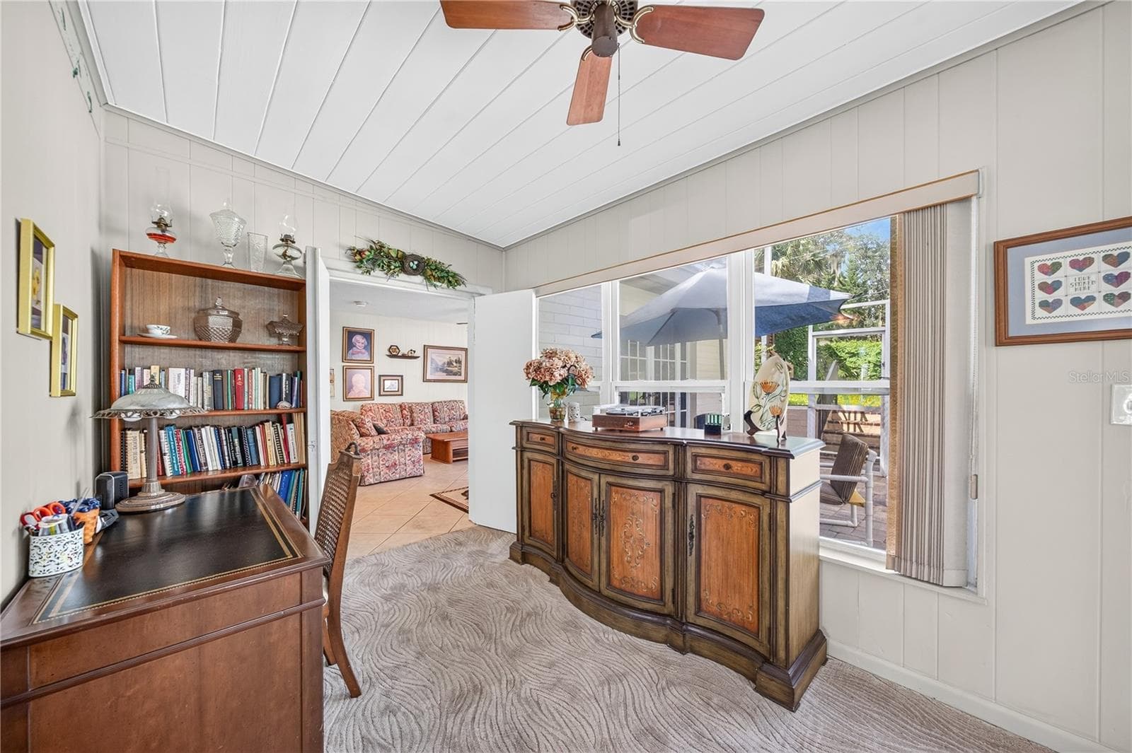 Florida room with office area. - 1205 DORCHESTER ST, ORLANDO