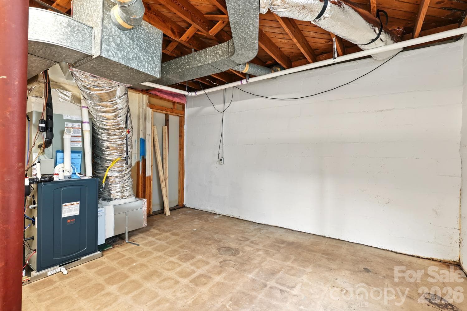 Unfinished Space in Basement - 524 Cooper Drive, Charlotte