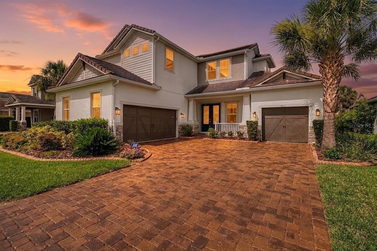 Pavered driveway and 3 car garage - 4303 BARBOUR TRL, ODESSA