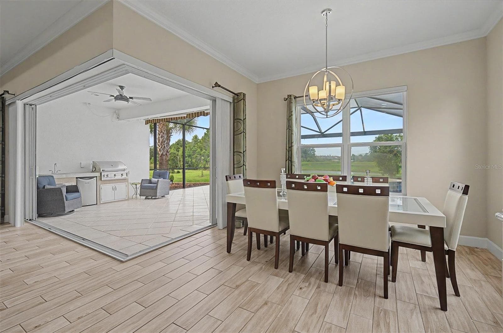 Breakfast nook with lanai and water views - 4303 BARBOUR TRL, ODESSA