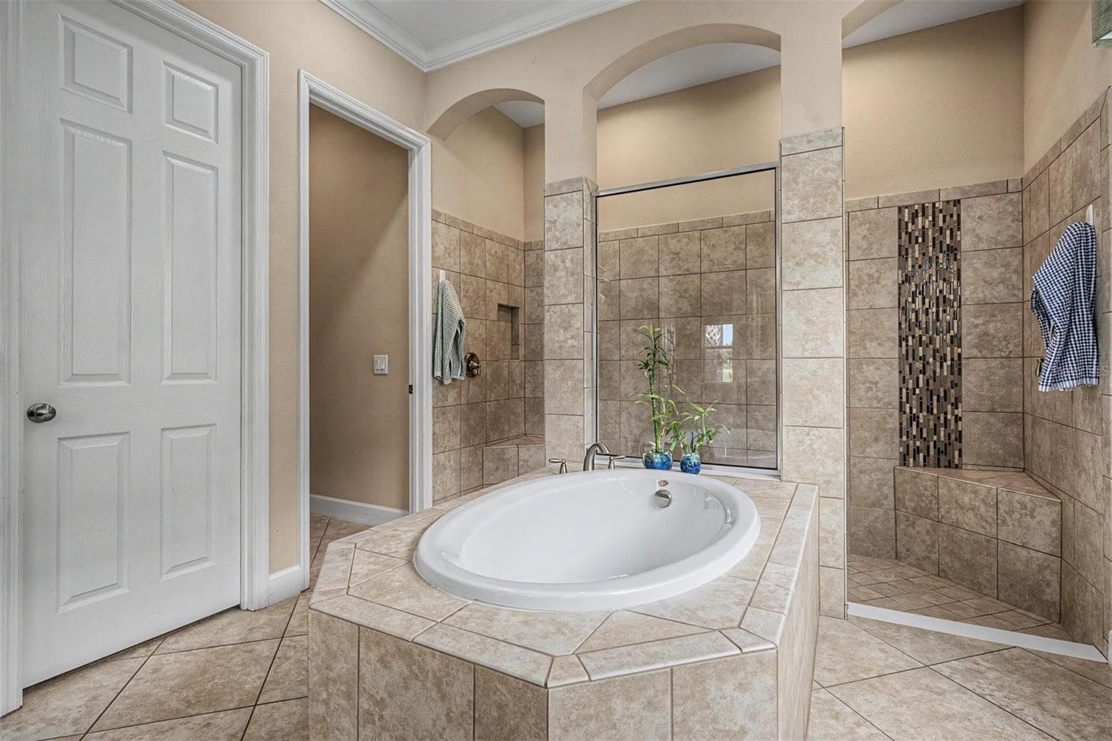 Soaking tub and unique shower - 4303 BARBOUR TRL, ODESSA