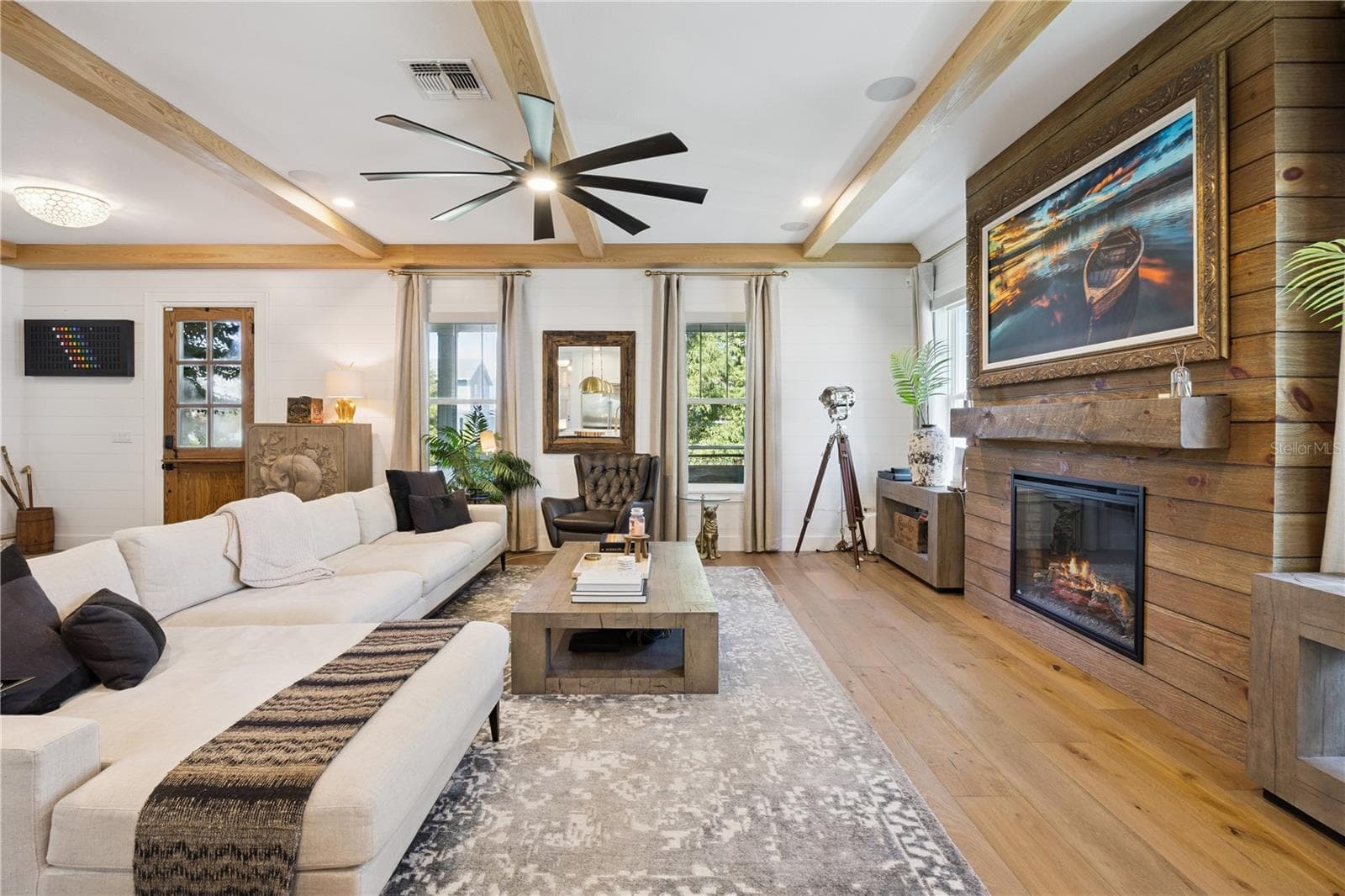 Reclaimed wood fireplace - 1032 GALSTON ALY, WINTER GARDEN