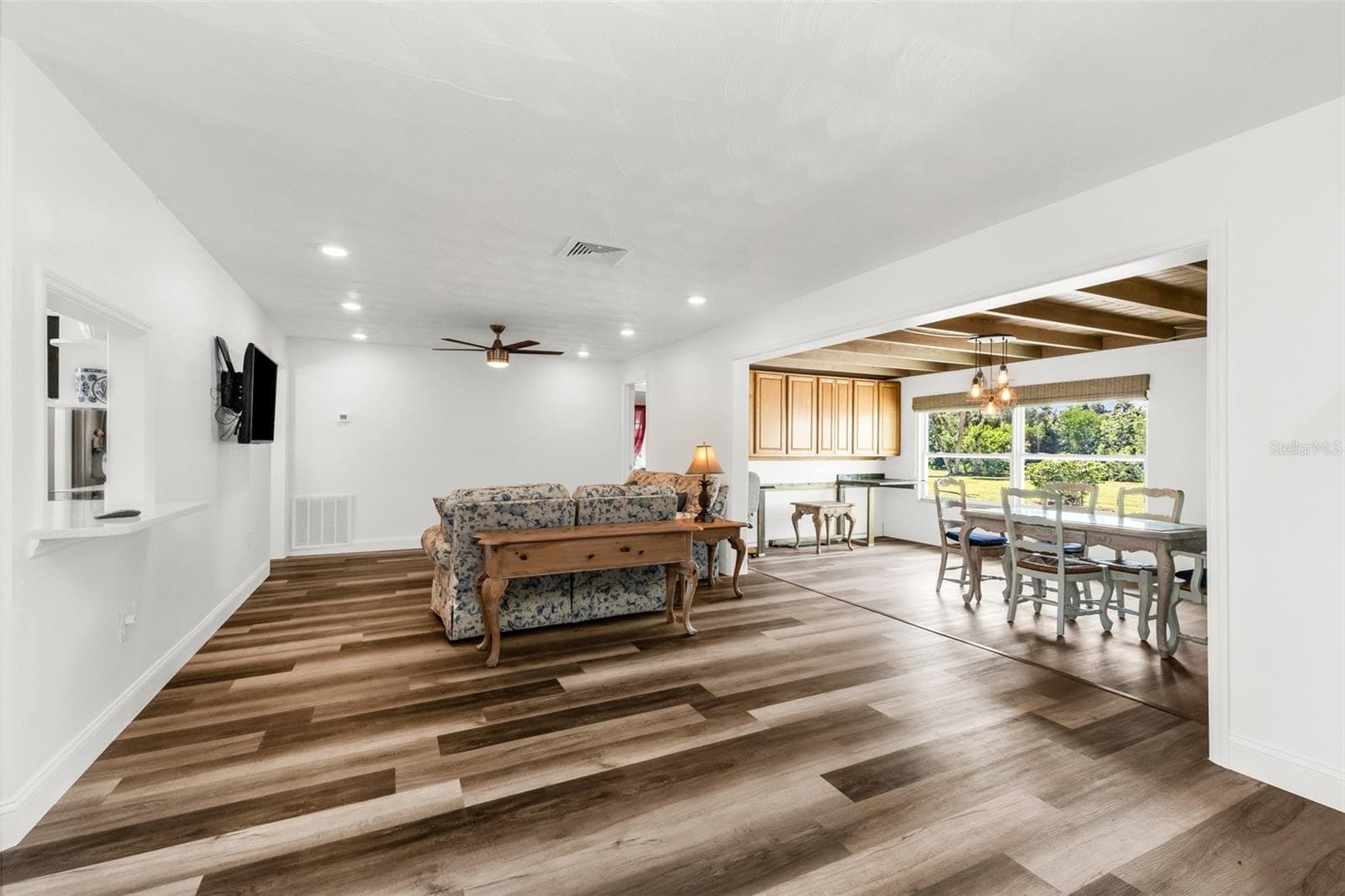 Living and dining room view - 3407 ISLAND VIEW DR, PUNTA GORDA