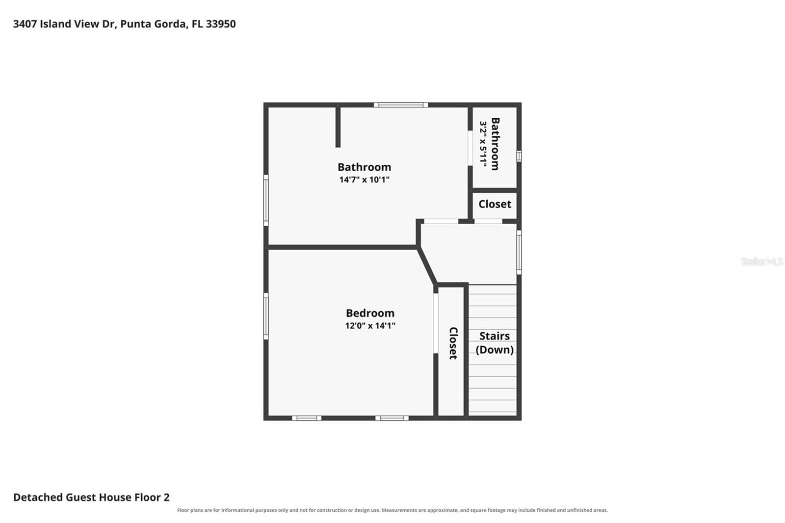 2nd Floor of apartment/in law suite - 3407 ISLAND VIEW DR, PUNTA GORDA