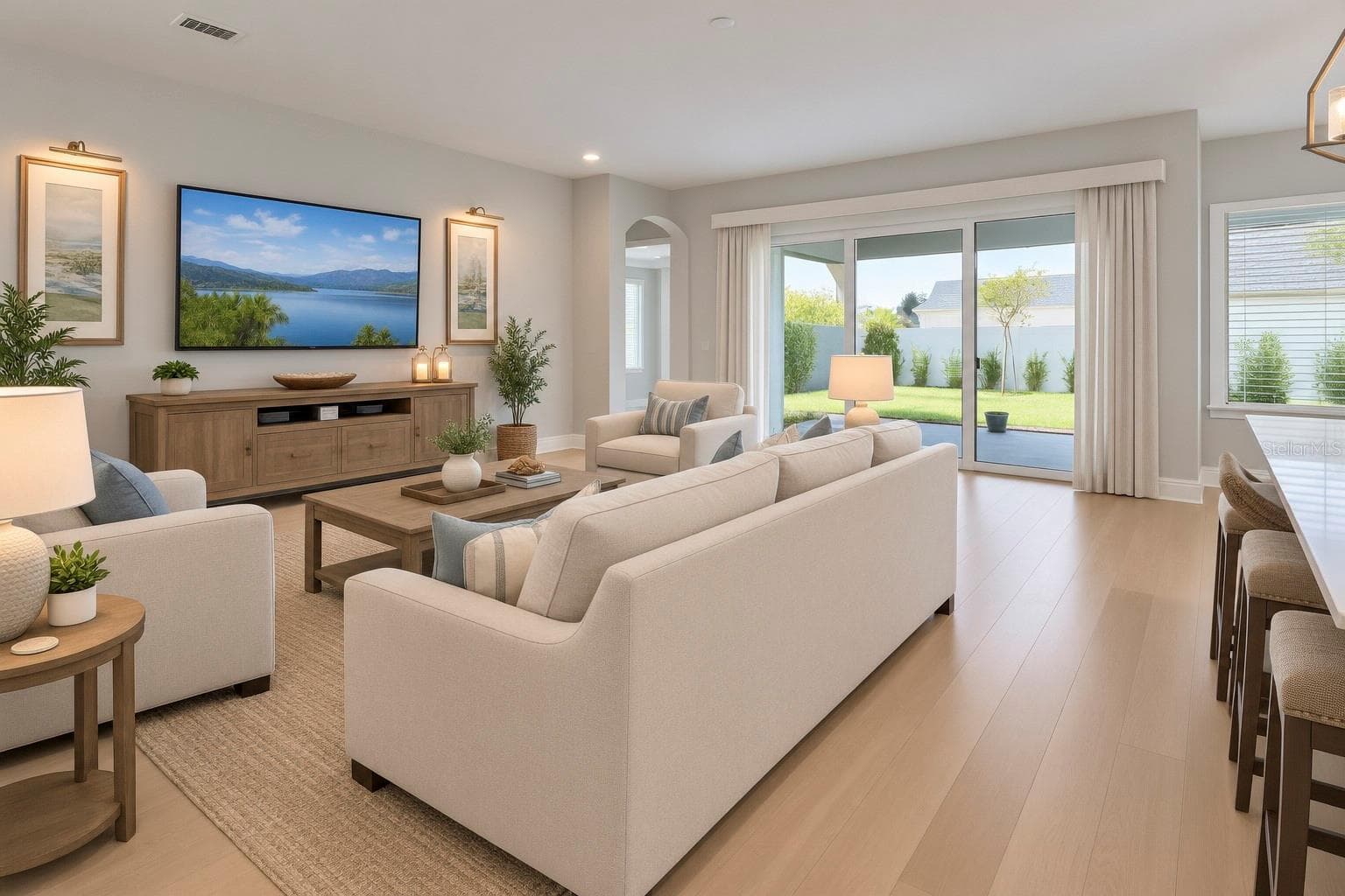Staged living room - 1022 MEGANO BLVD, DELAND