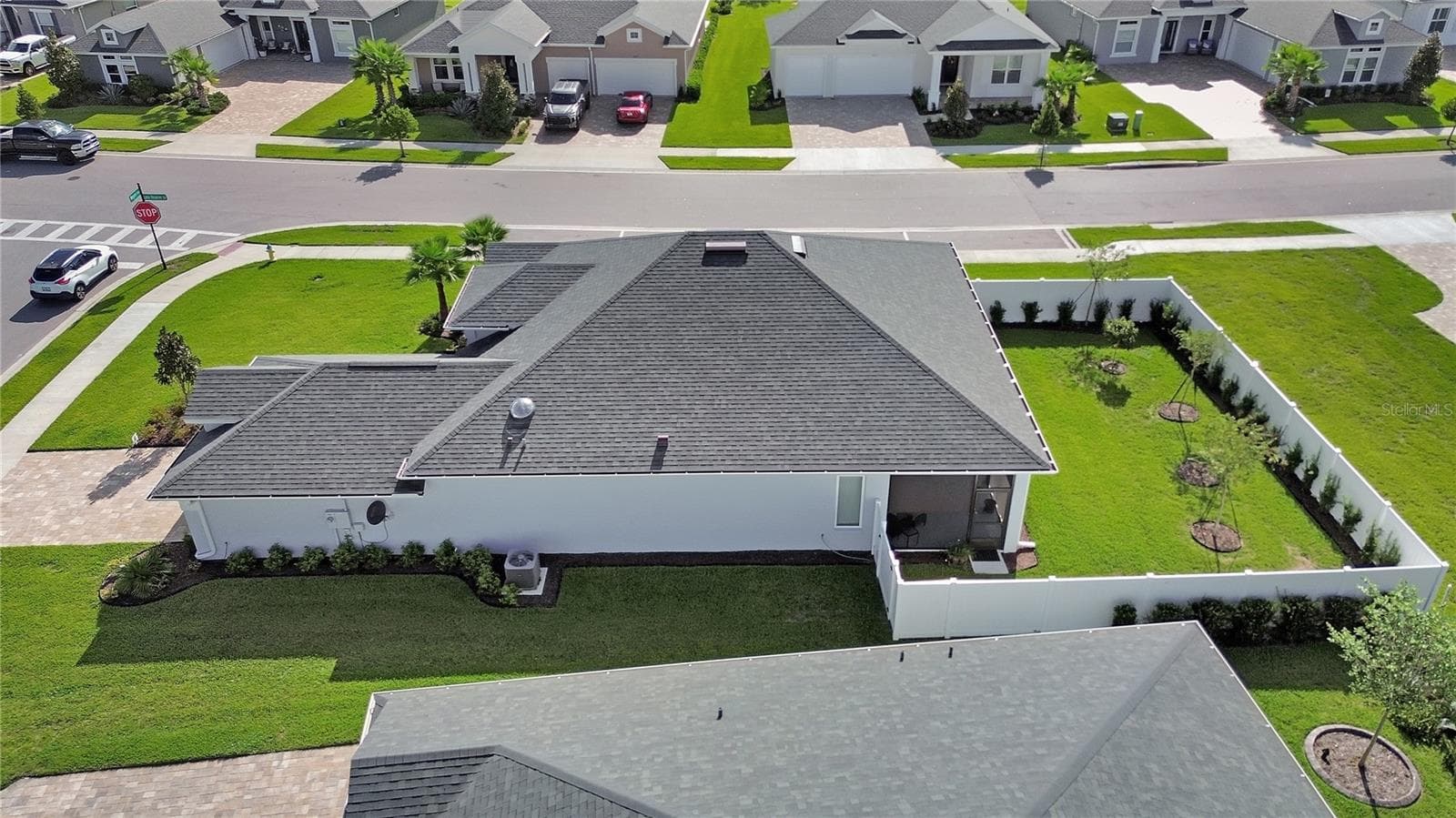 Aerial showing skylight that is in laundry room - 1022 MEGANO BLVD, DELAND