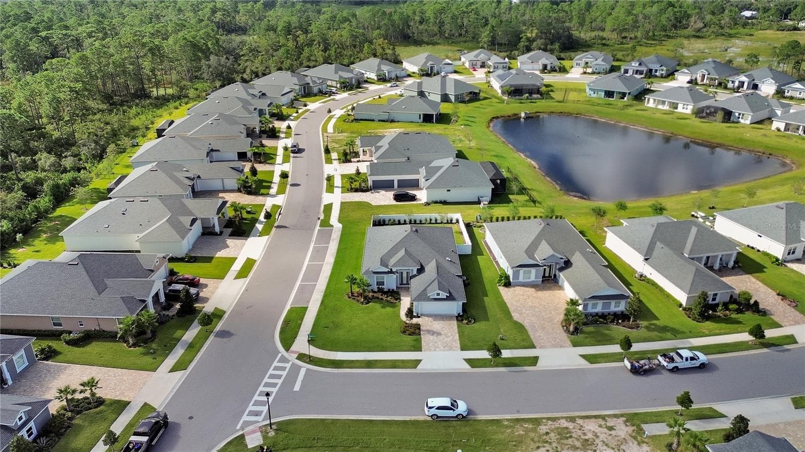 Aerial showing ponds and conservation near home. - 1022 MEGANO BLVD, DELAND