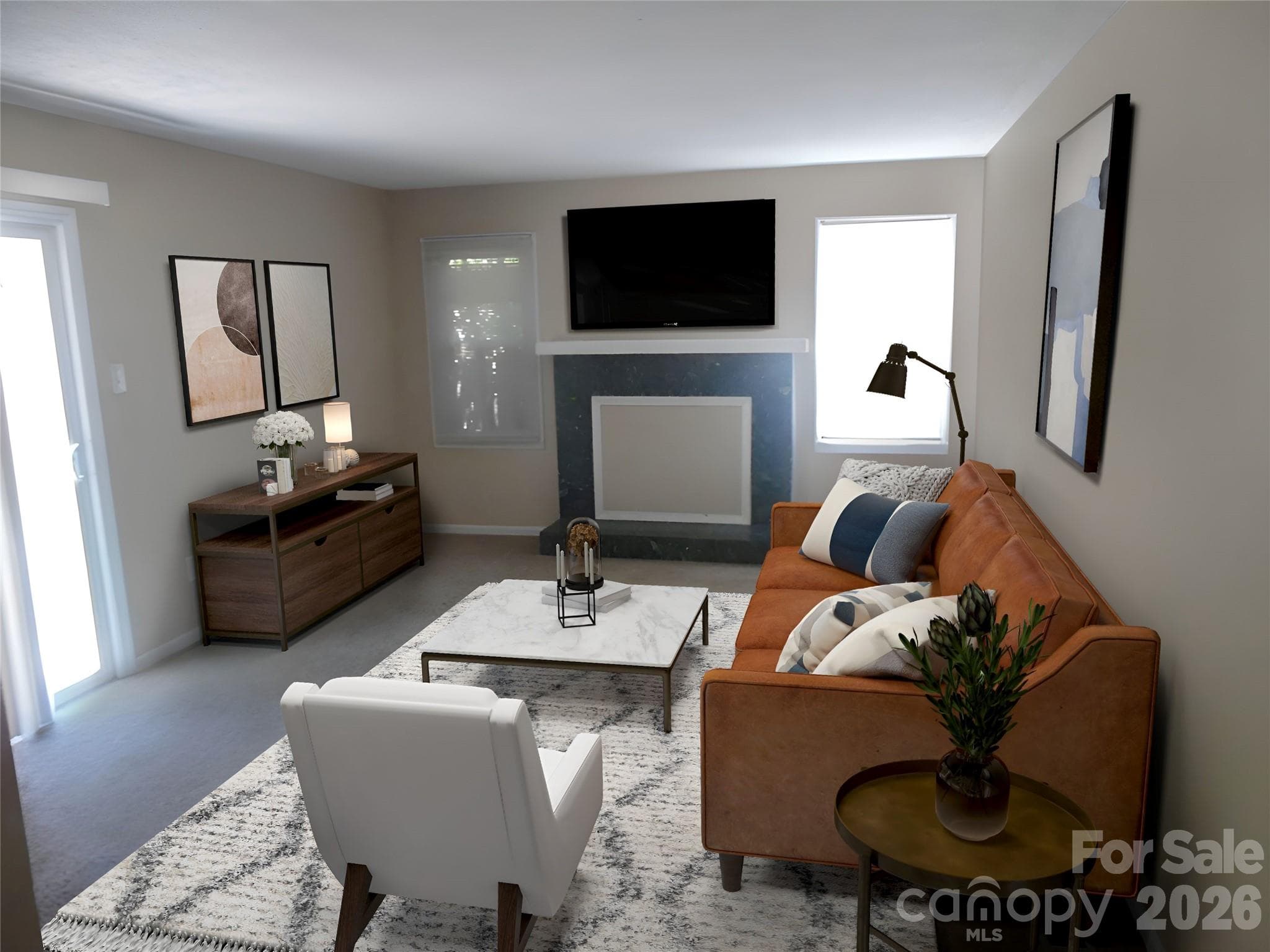 Family Room (virtually staged) - Charlotte