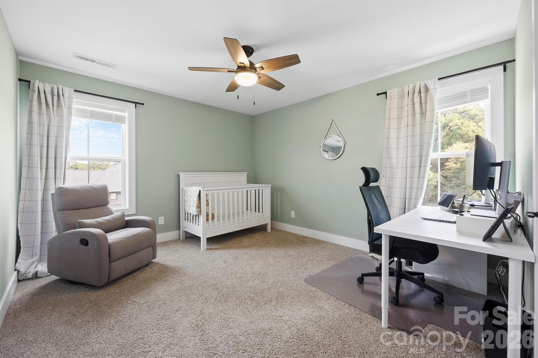 Bedroom 3 on upper level with large closet - 2665 Umberger Road, Cleveland