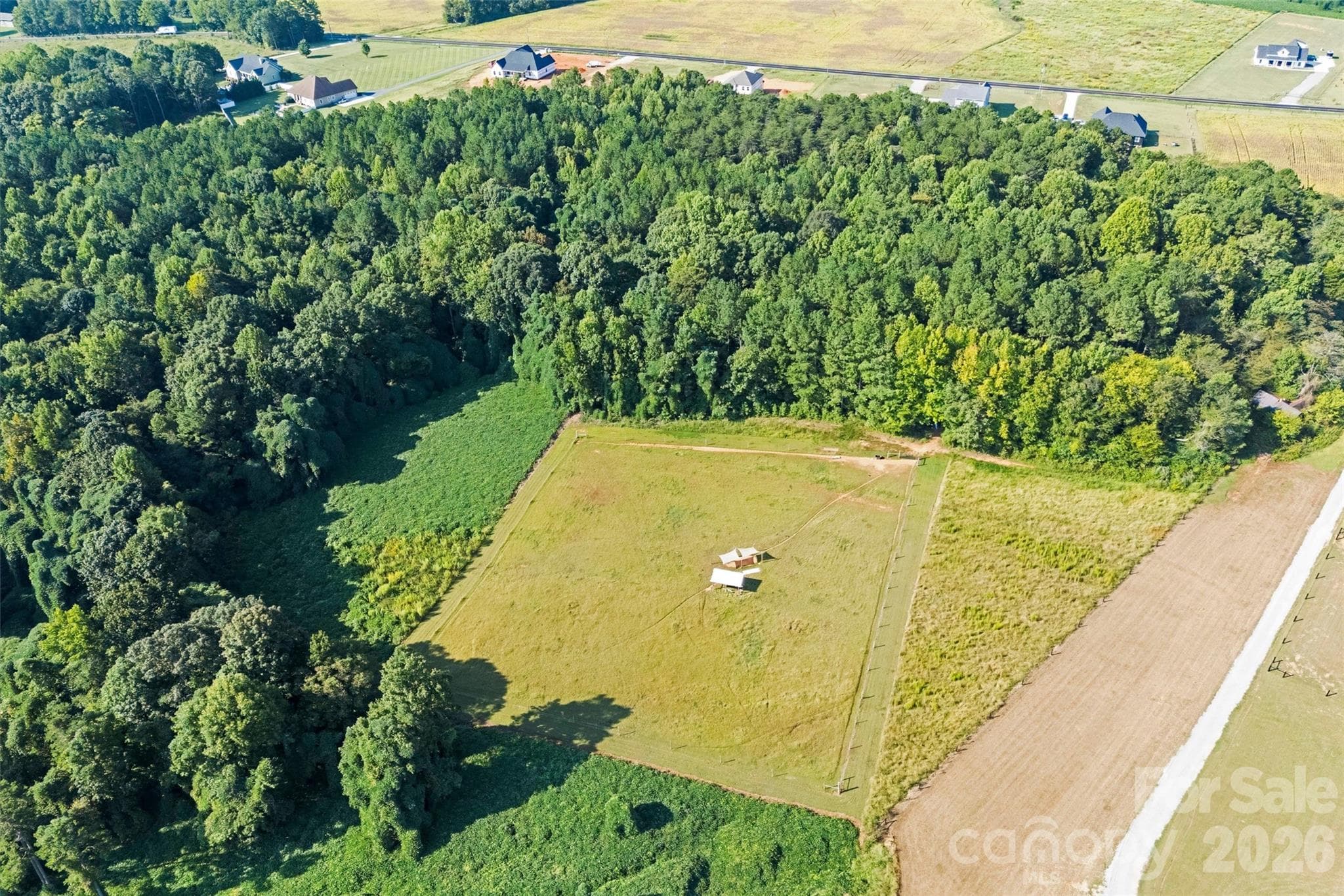 Back fenced pasture with animal shelter - 2665 Umberger Road, Cleveland