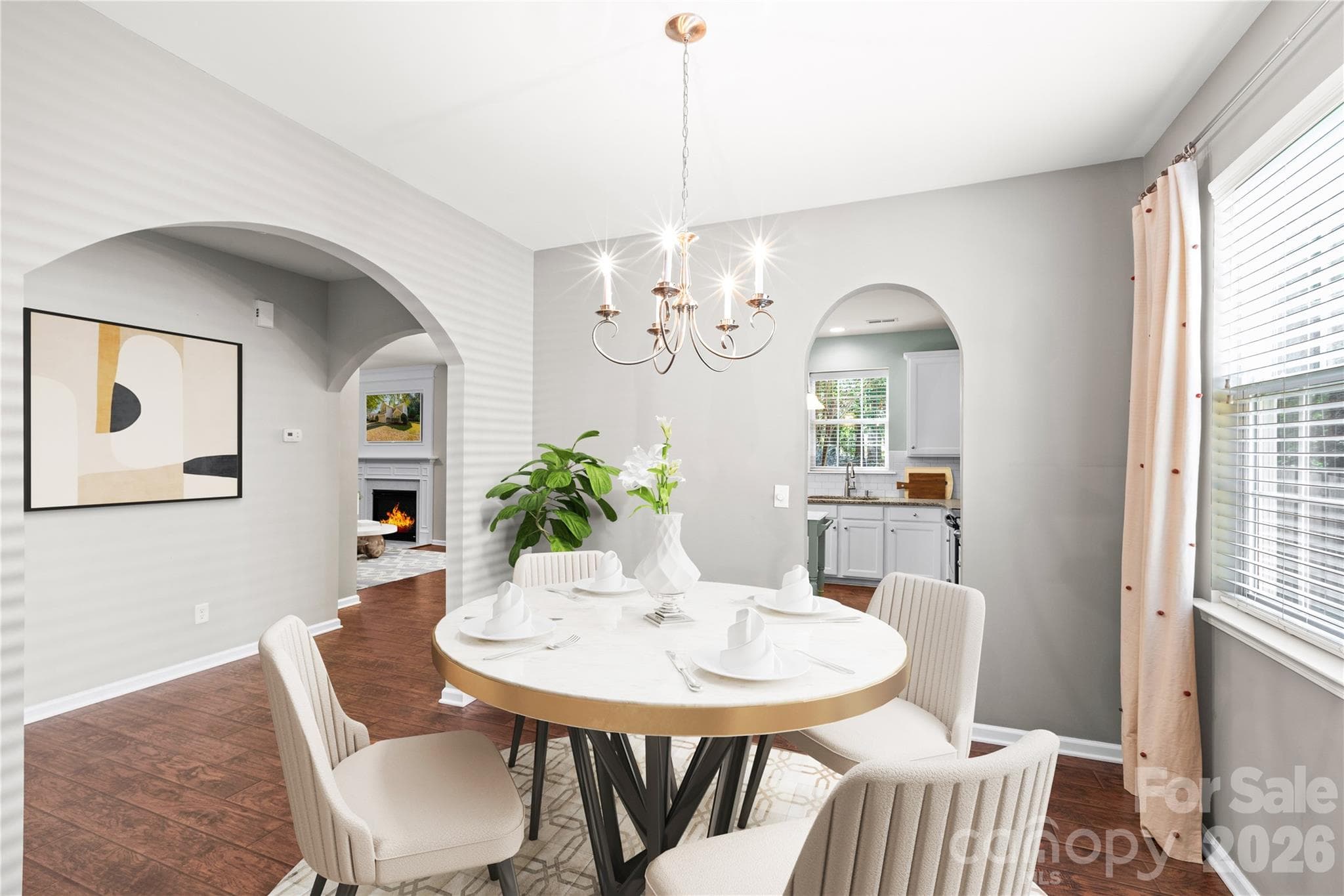 Virtually staged formal dining room - 4260 Wiregrass Road, Indian Land
