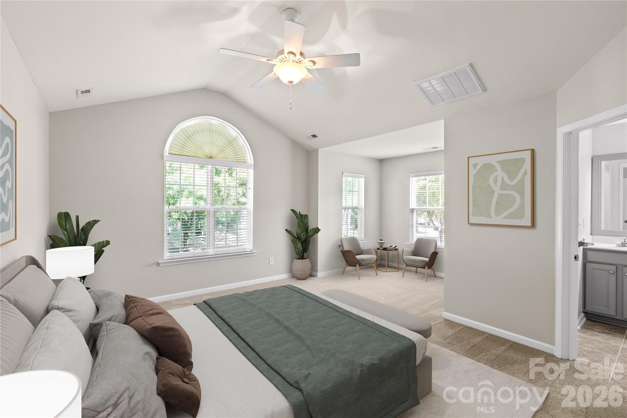 Virtually staged primary bedroom - 4260 Wiregrass Road, Indian Land