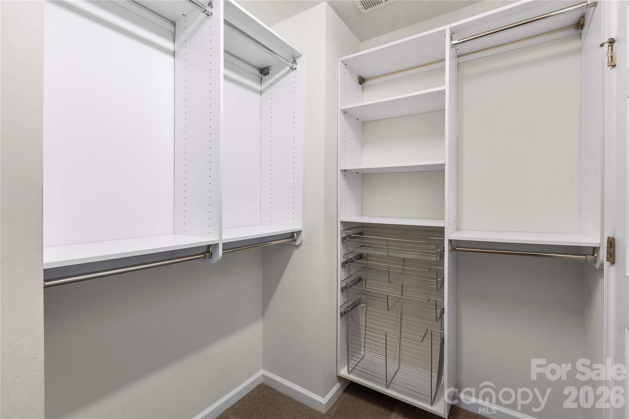 Primary custom closet organizers - 4260 Wiregrass Road, Indian Land