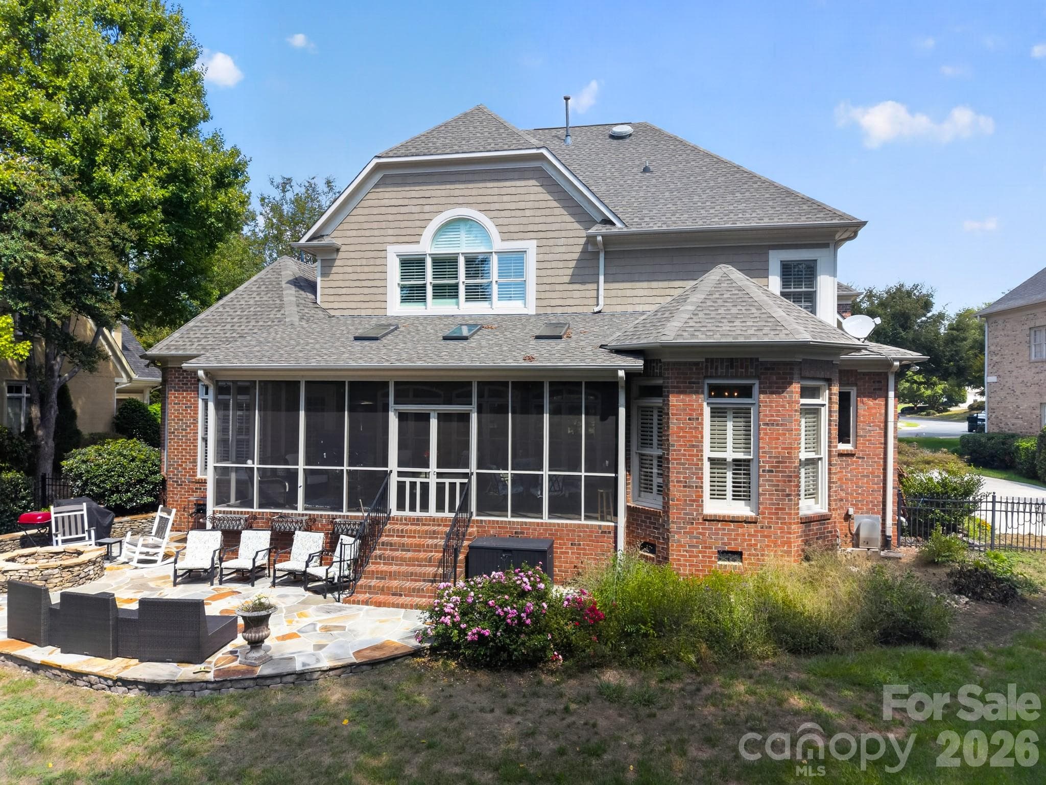 Screened Porch with Fire Pit - 7550 Stonecroft Park Drive, Charlotte