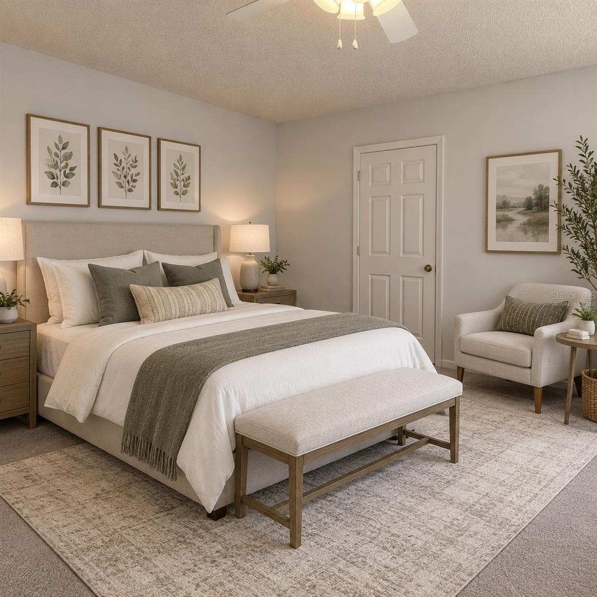 Primary Bedroom - Virtually Staged - 93 WINDTREE LN #102, WINTER GARDEN