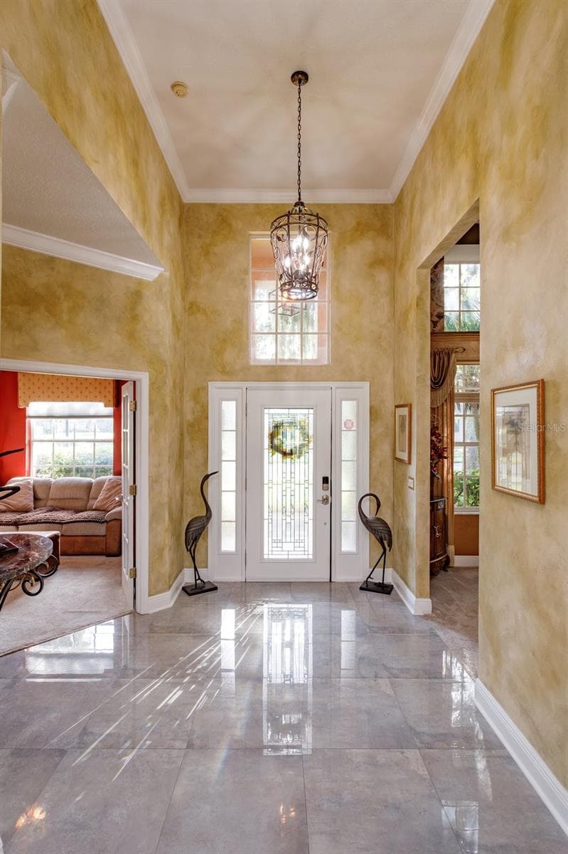 Elegant Foyer with 13+ft ceiling - 536 AVON GLADE PL, SANFORD