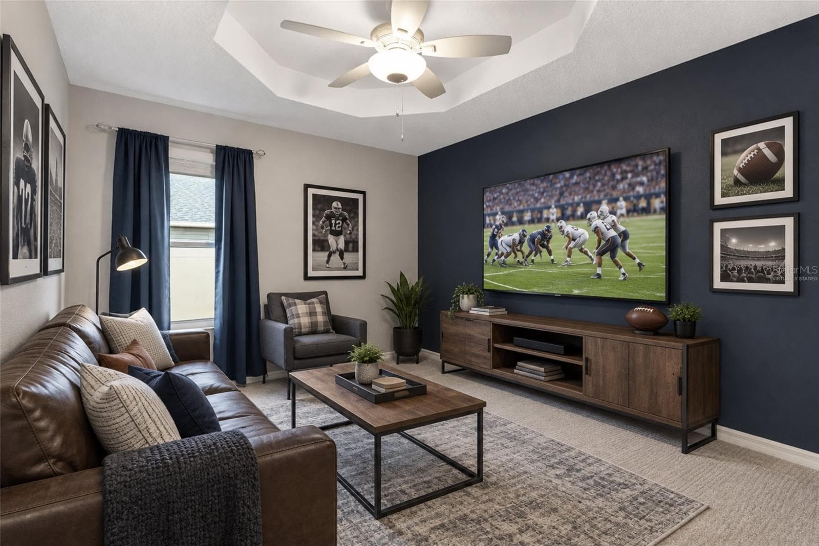 Bedroom 2 Man Cave Virtually Staged - 5805 CAMDYN CT, THE VILLAGES