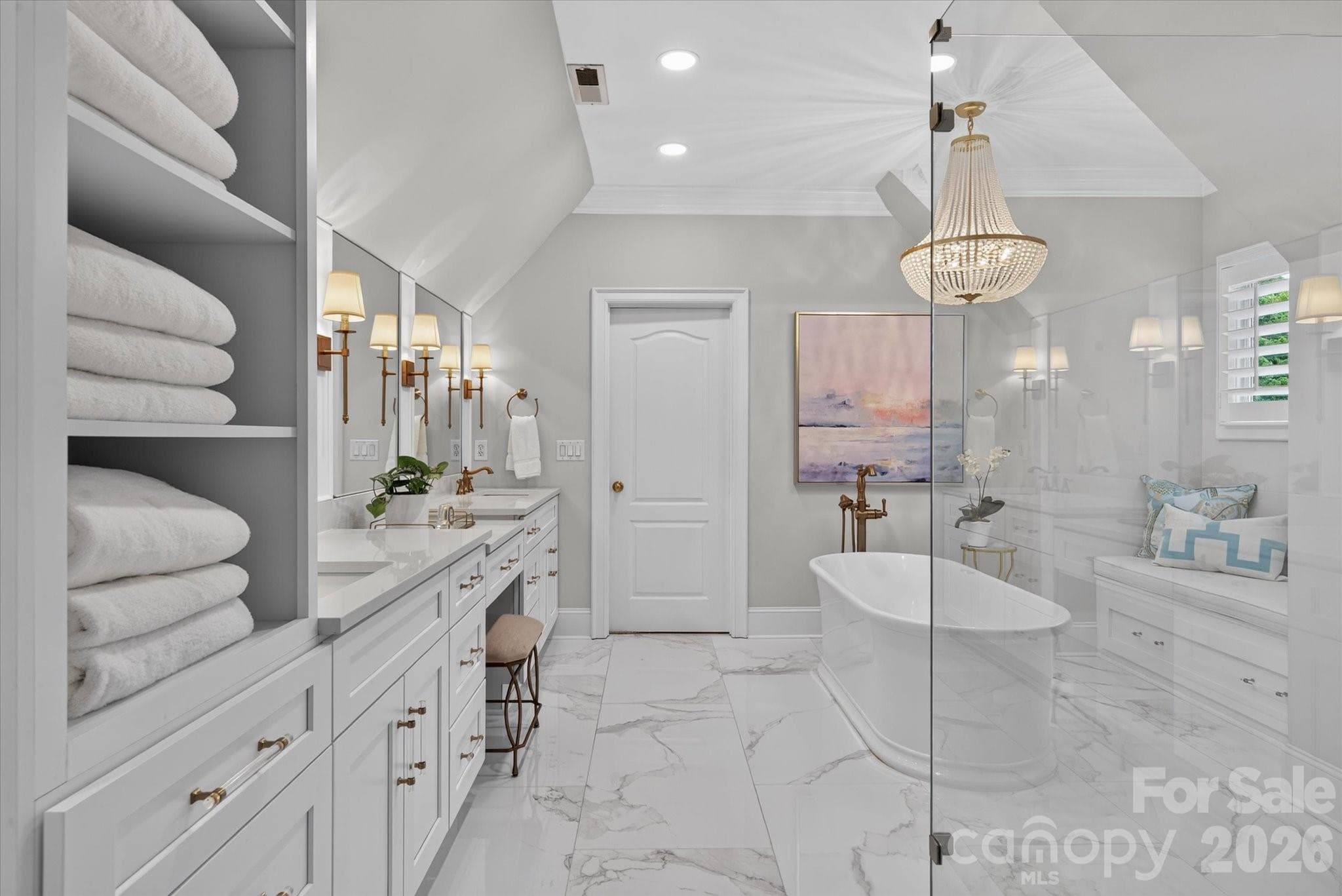 Beautiful fully renovated primary bath - 1005 Firethorne Club Drive, Marvin