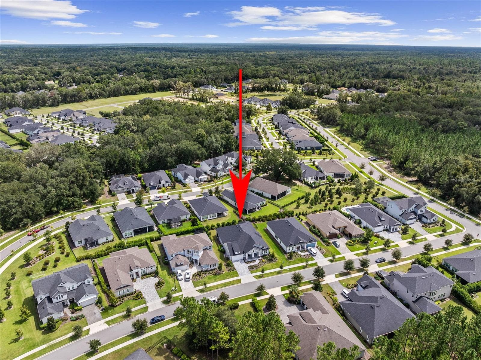 Drone View w/ Arrow - 3491 SW 111TH DR, GAINESVILLE
