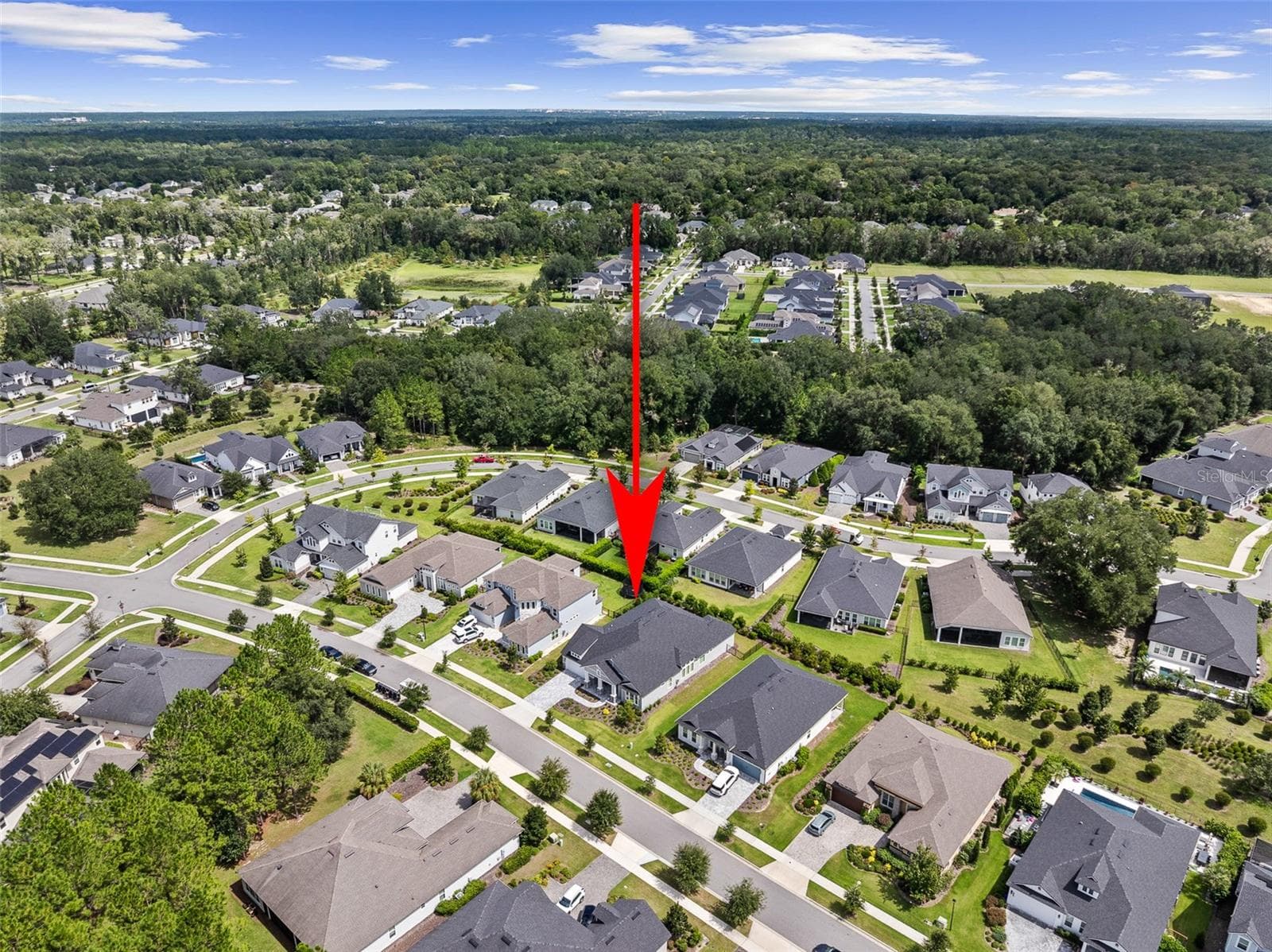 Drone View w/ Arrow - 3491 SW 111TH DR, GAINESVILLE