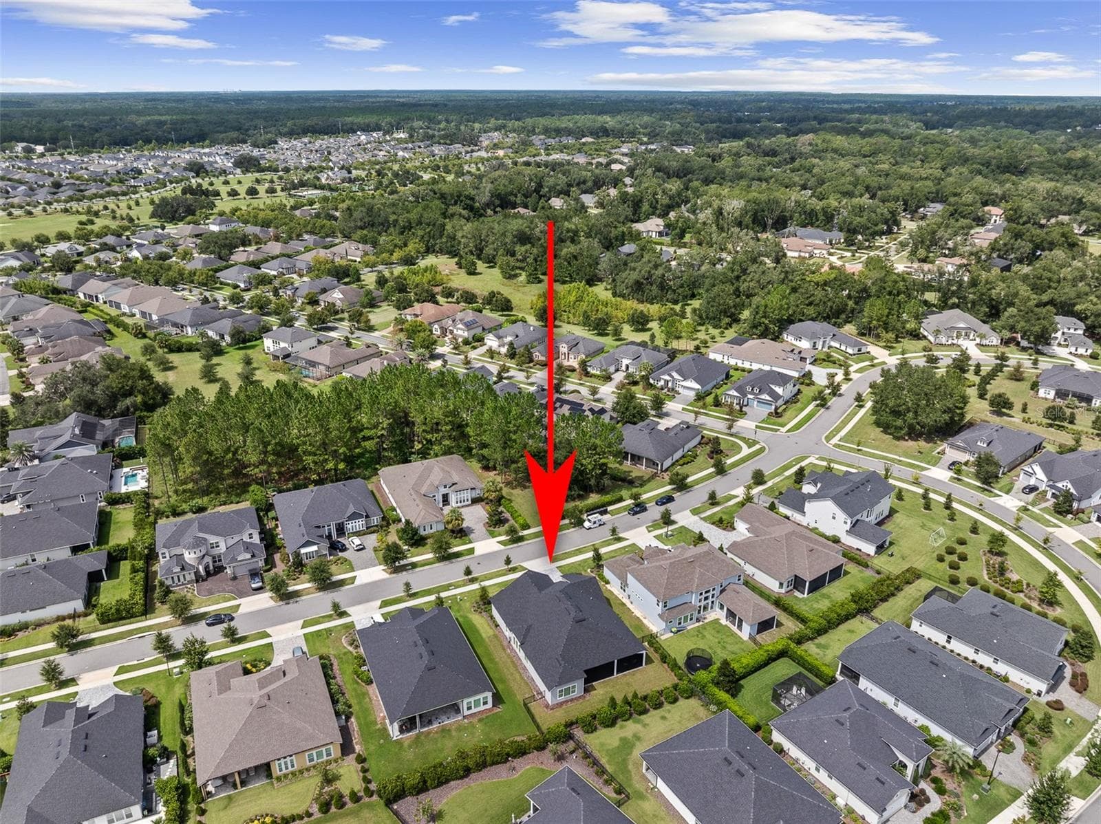 Drone View w/ Arrow - 3491 SW 111TH DR, GAINESVILLE