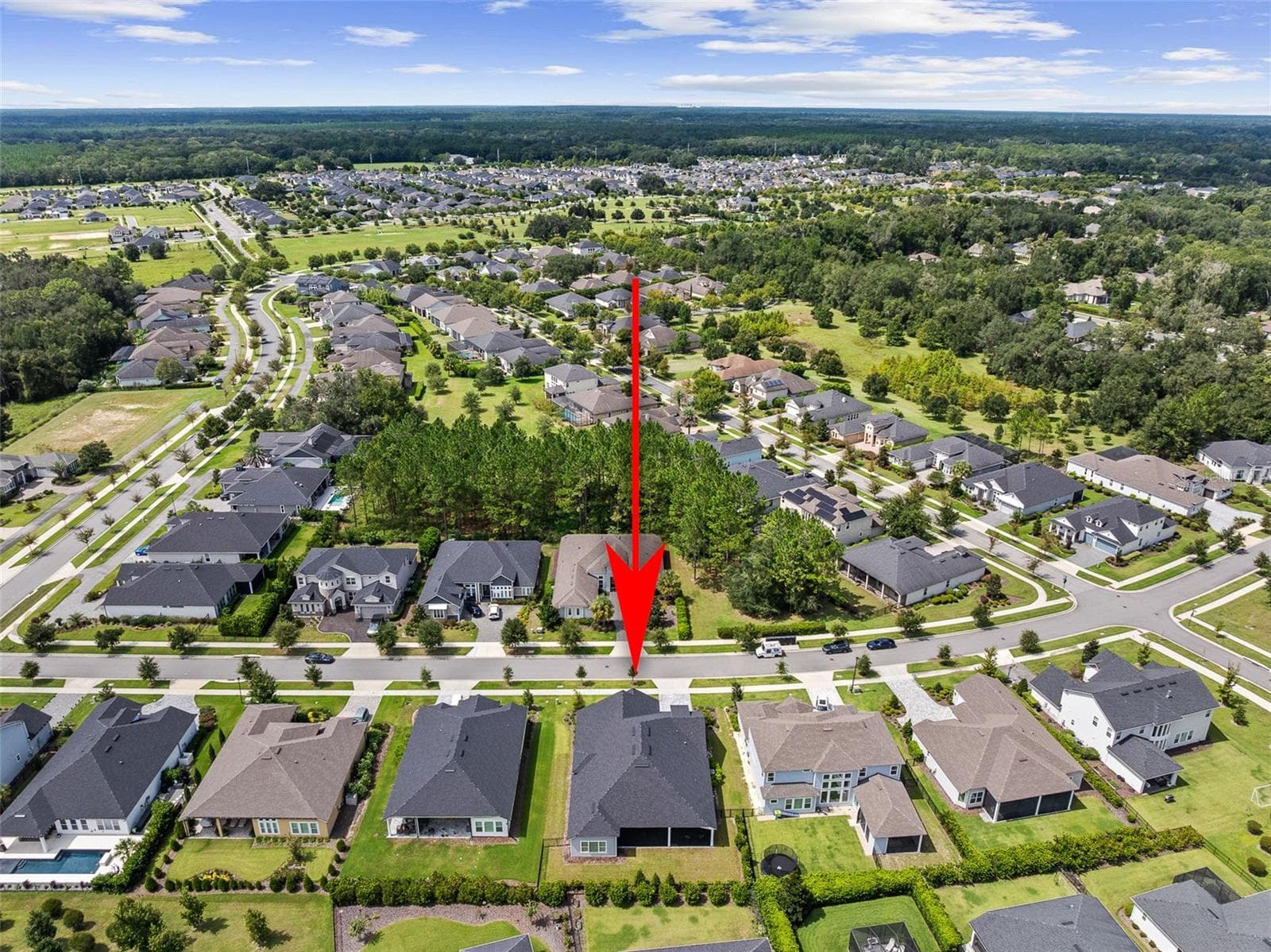Drone View w/ Arrow - 3491 SW 111TH DR, GAINESVILLE