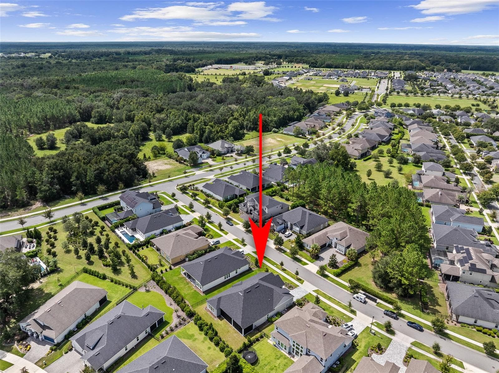 Drone View w/ Arrow - 3491 SW 111TH DR, GAINESVILLE