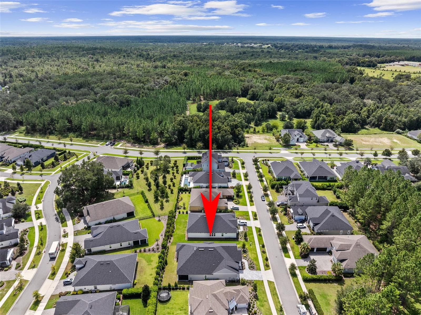 Drone View w/ Arrow - 3491 SW 111TH DR, GAINESVILLE