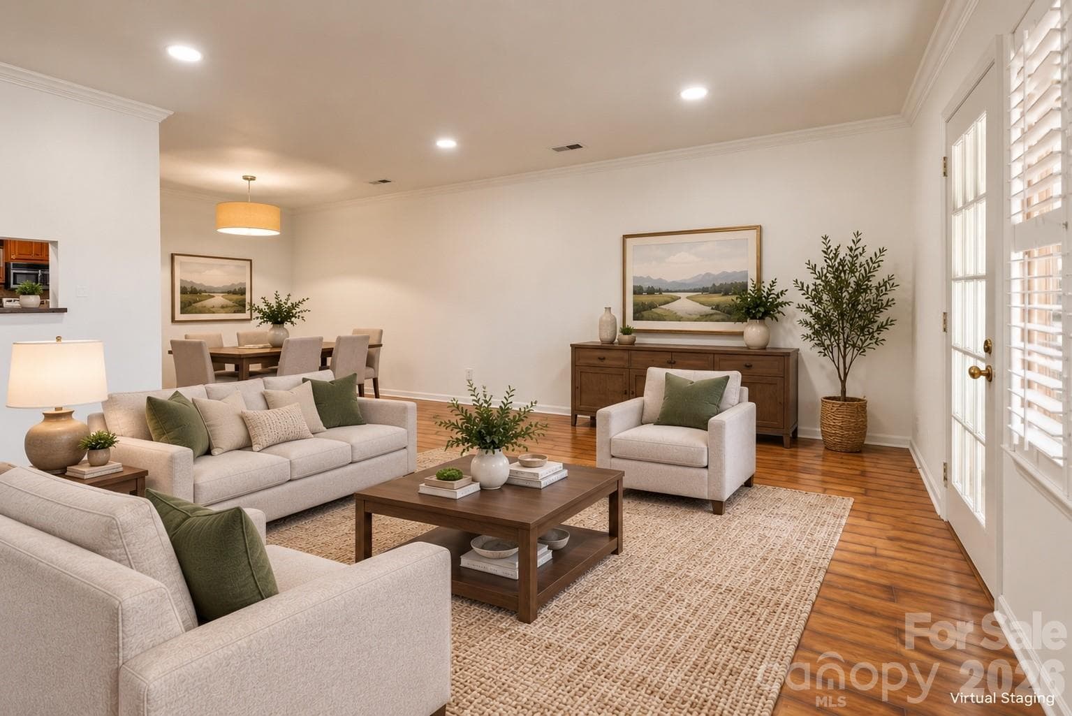 Virtually staged Great Room - 3507 Colony Crossing Drive, Charlotte
