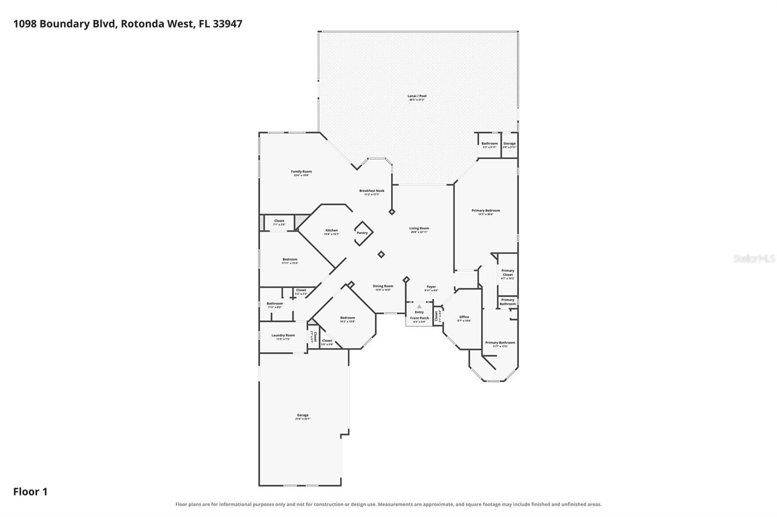 Single Family Residence at 1098 BOUNDARY BLVD, ROTONDA WEST, photo 53 of 56