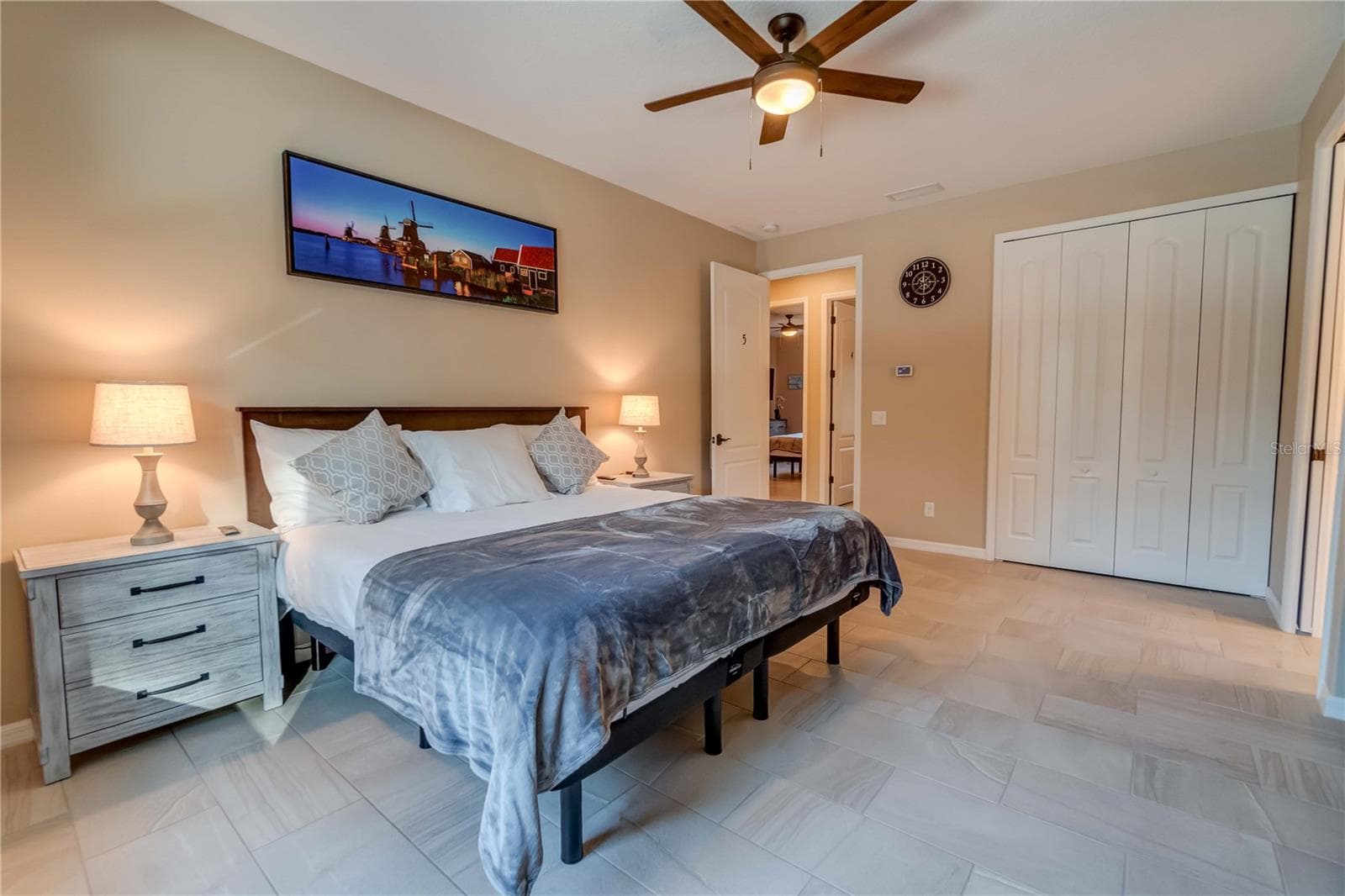 Each guest suite also has a closet. Notice that, just like in the primary home, there is porcelain tile throughout the home. - 1991 HEASLEY, ENGLEWOOD