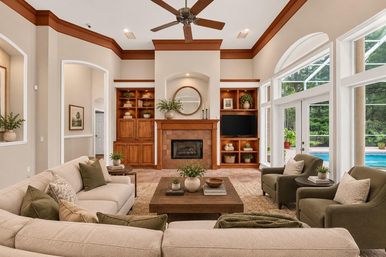 Family Room Virtually staged - 6505 NW 81ST BLVD, GAINESVILLE