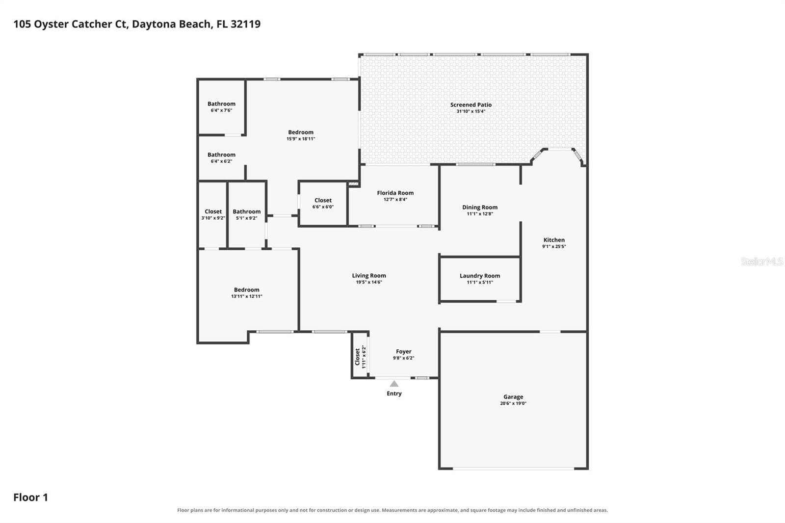 Single Family Residence at 105 OYSTER CATCHER CT, DAYTONA BEACH, photo 37 of 37