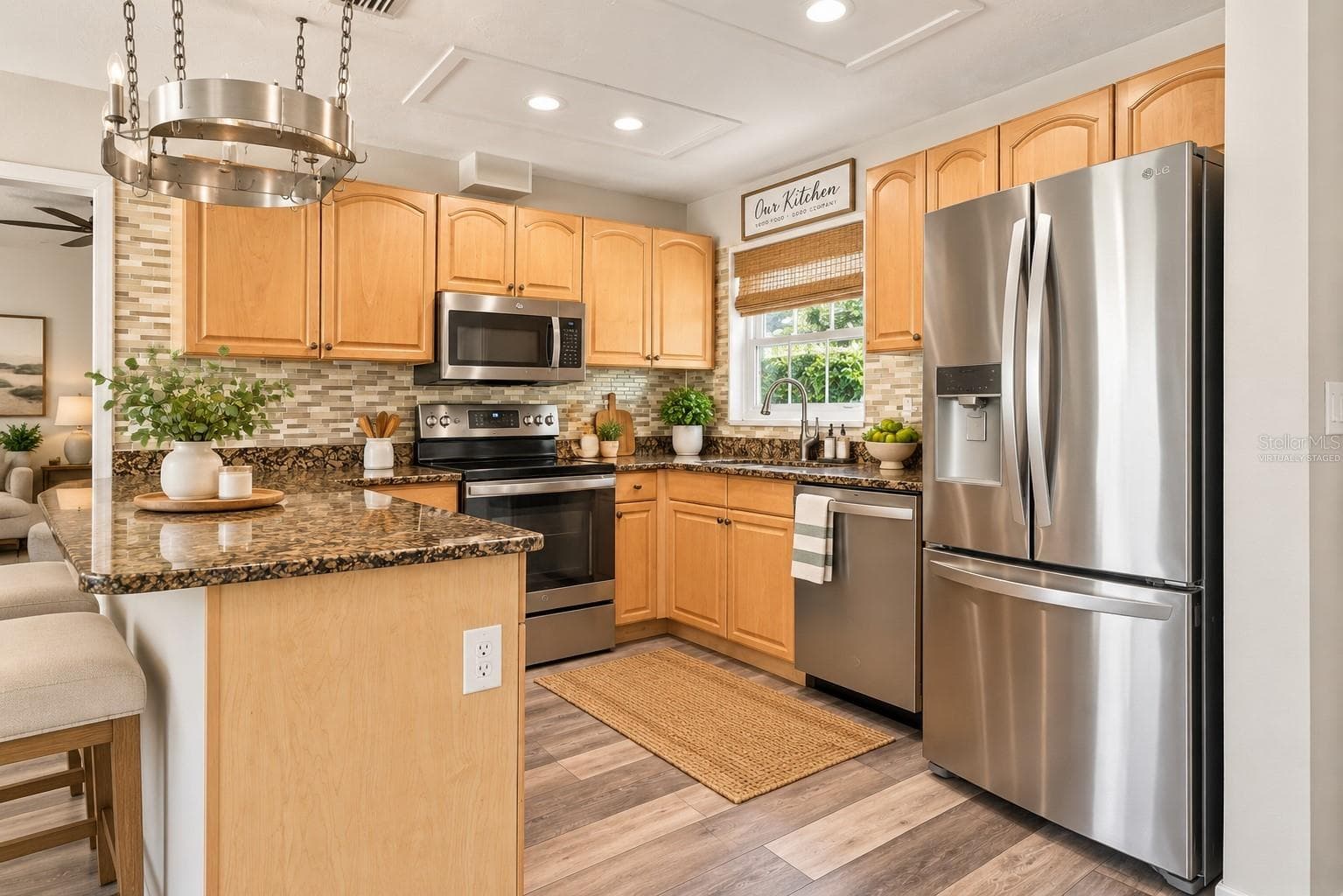 Kitchen Virtually Staged - 3705 28TH AVE W, BRADENTON