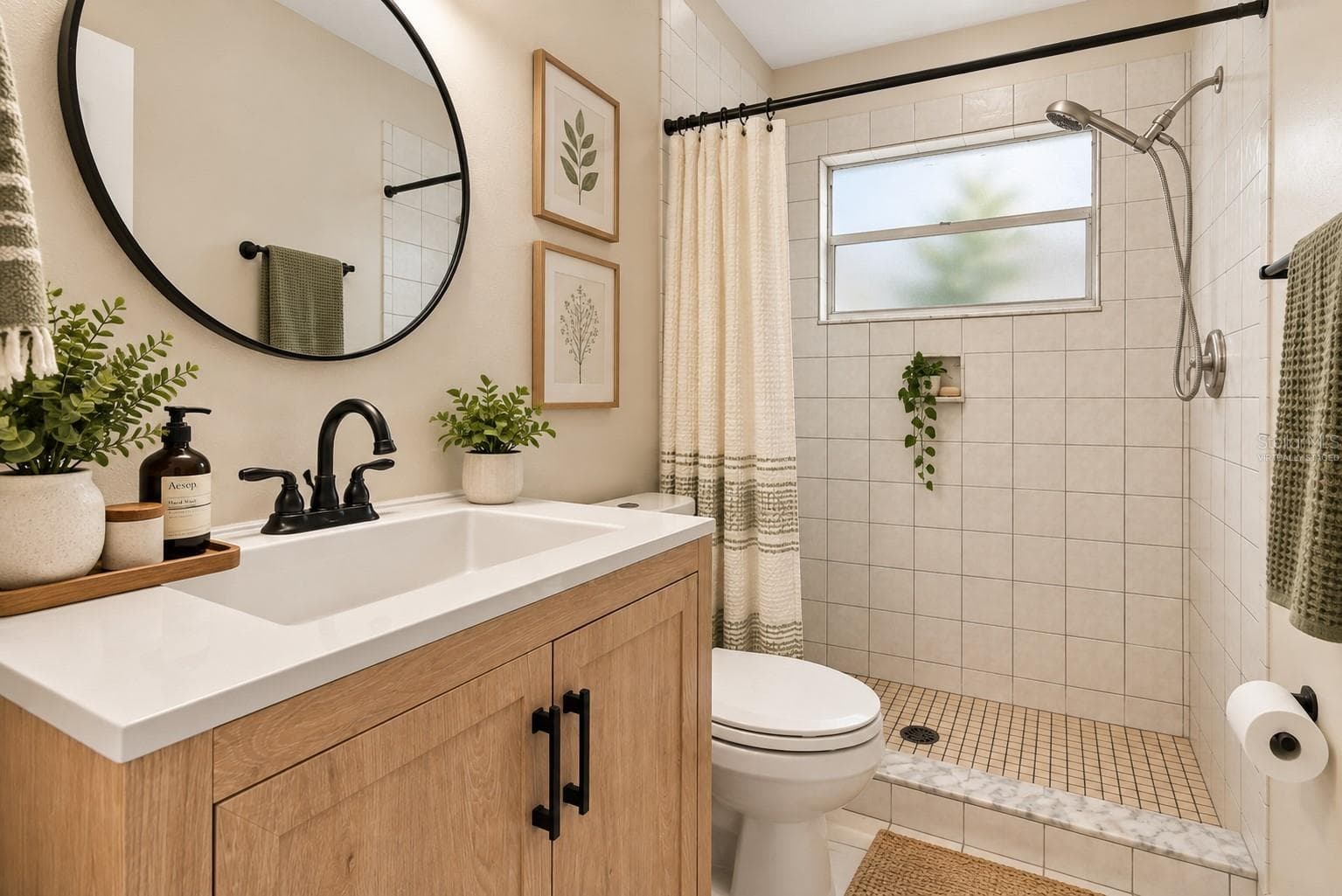 Master Bath, Virtually Staged - 3705 28TH AVE W, BRADENTON