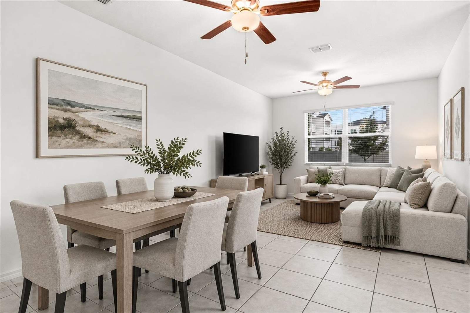 Virtually Staged Dining and Living - 14560 EASY GOER ST, SUN CITY CENTER