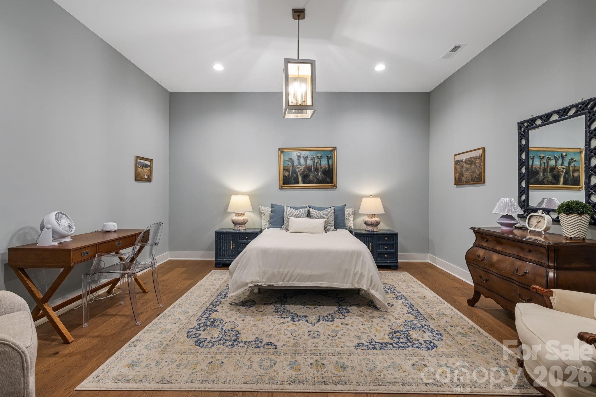 Basement office, currently set up as a guest space. - 14 Sugarland Ridge Trail, Fairview