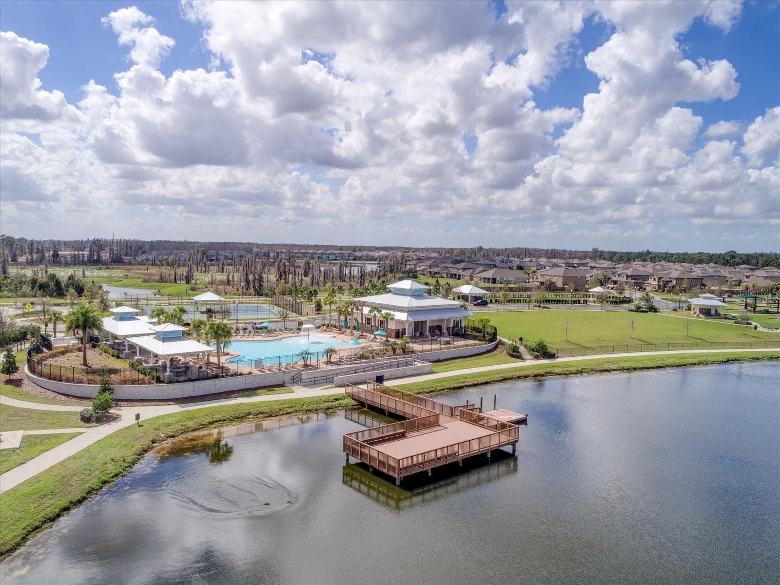 Main amenity center /lake. - 18901 CORNUTA ST, LUTZ