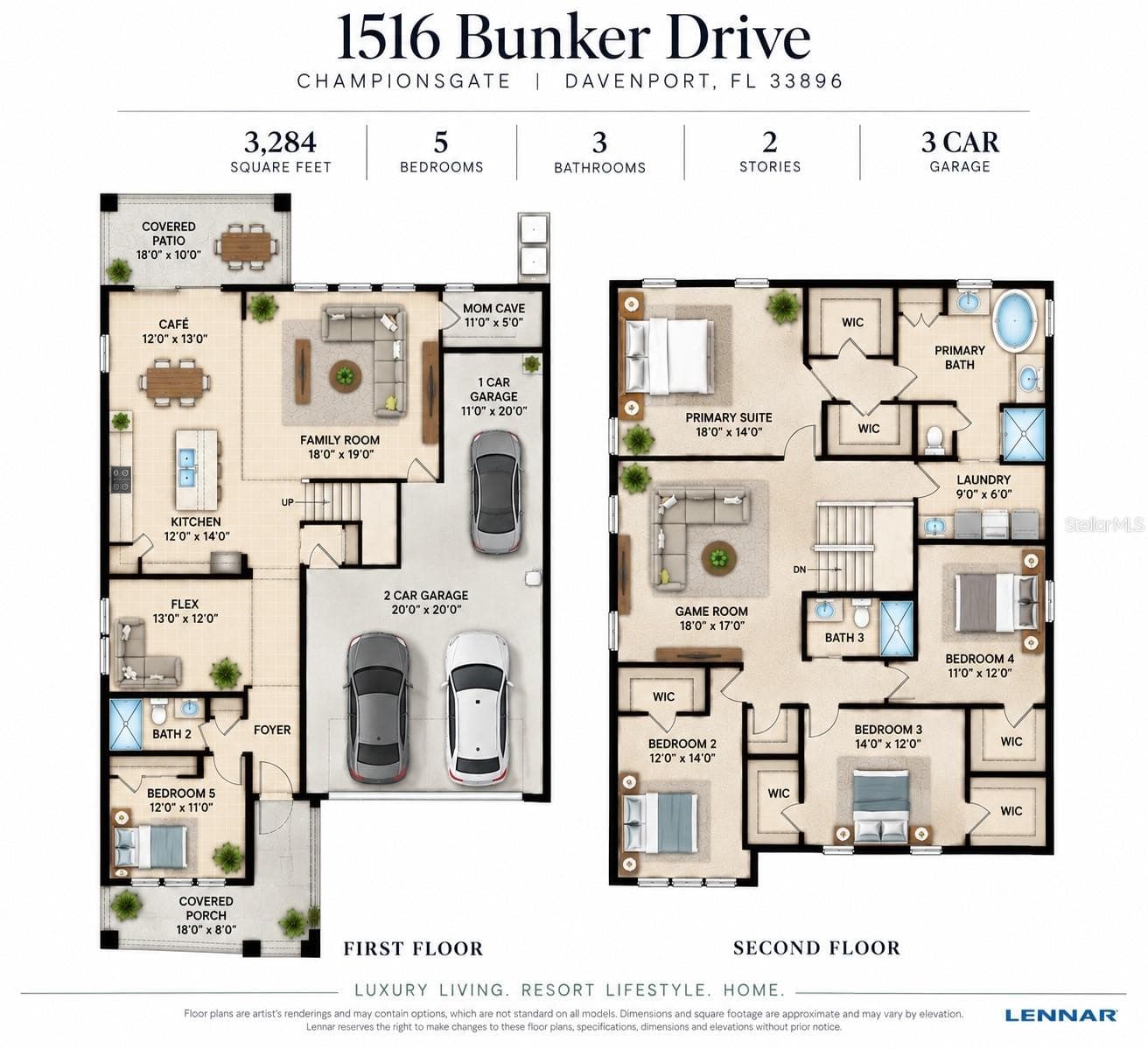 Floor Plan - 1516 BUNKER DR, DAVENPORT