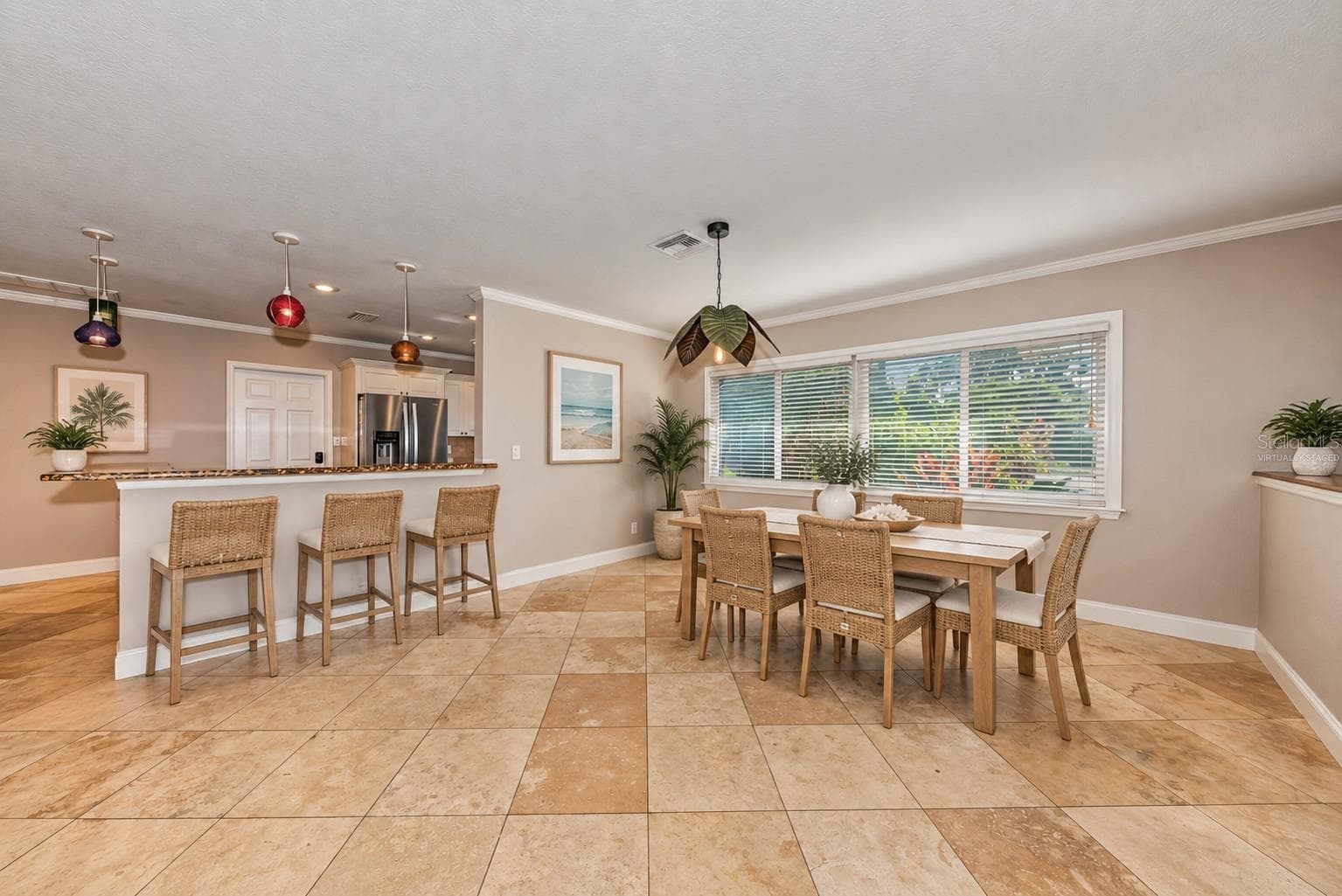 dining area virtually staged - 1616 INDIAN ROCKS RD, BELLEAIR