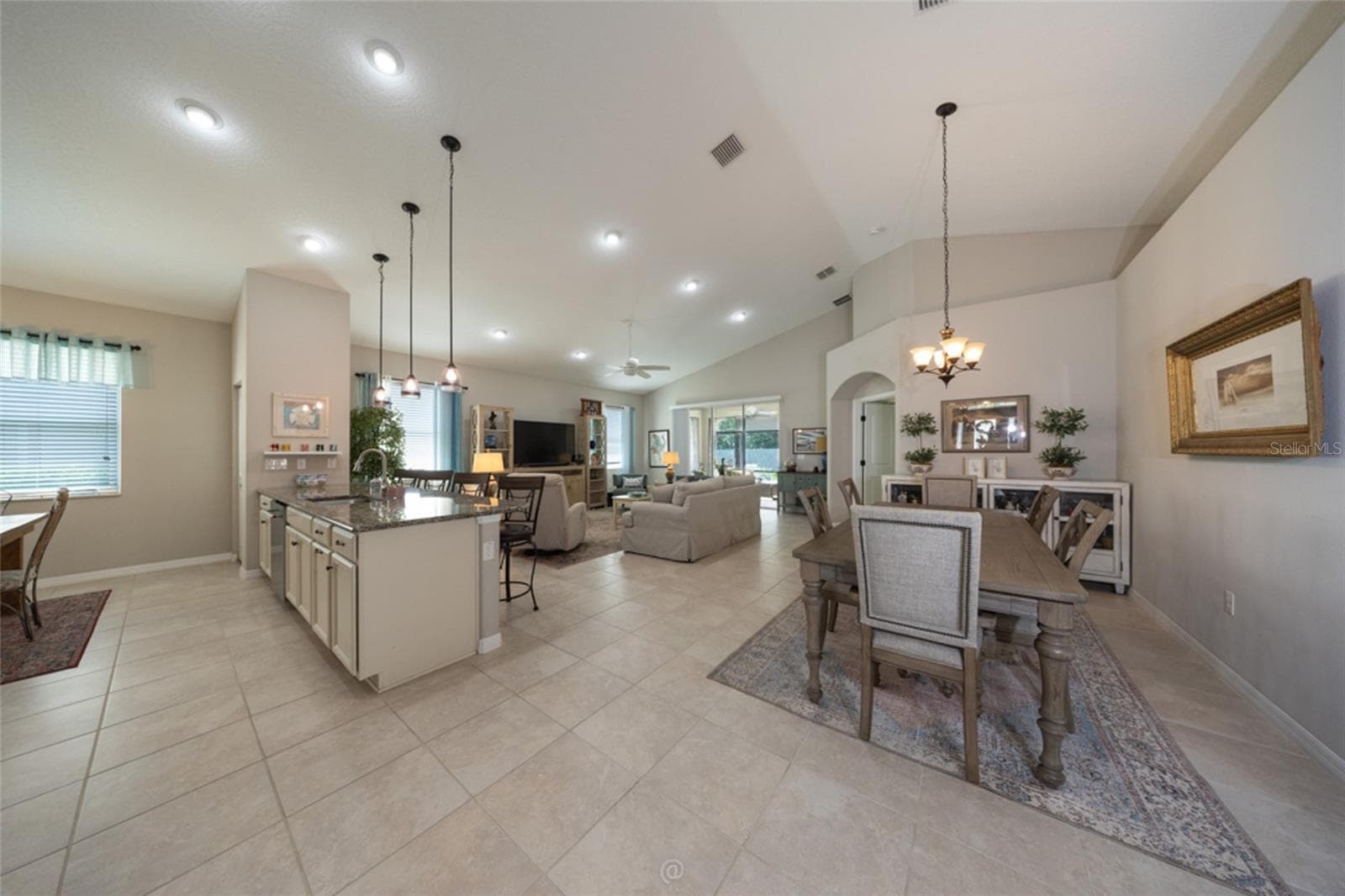 Family room & dining area - 155 PARK PLACE CIR, PALM COAST