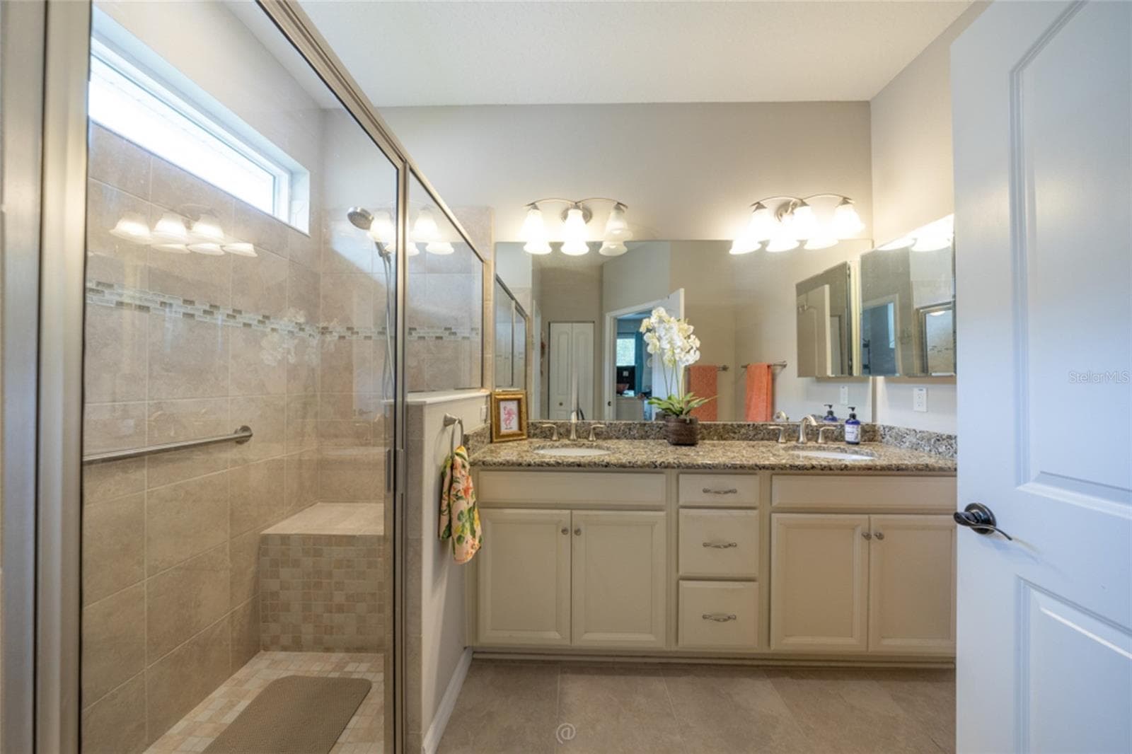 Primary bathroom with walk-in shower - 155 PARK PLACE CIR, PALM COAST