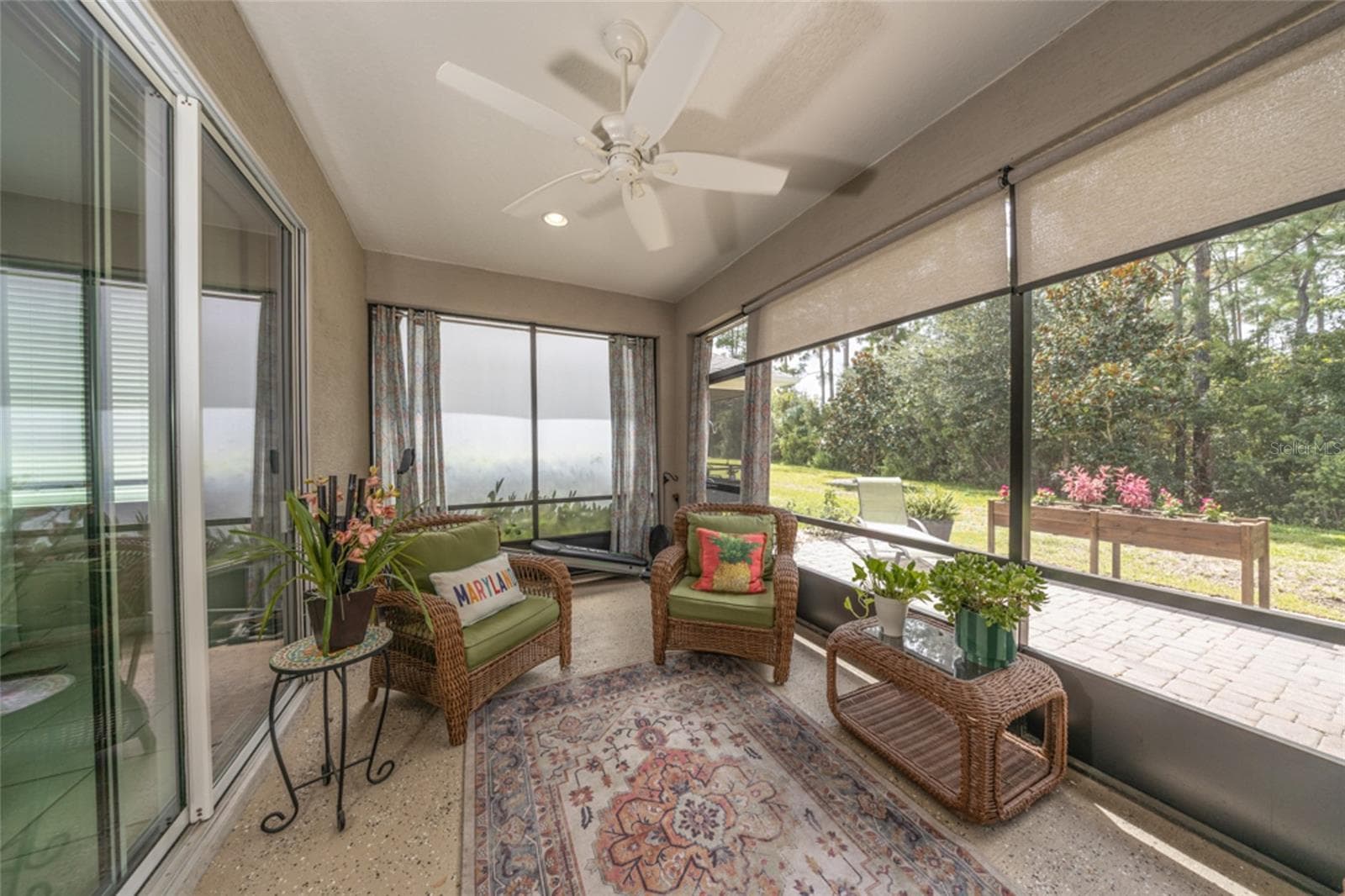 Screened in lanai with ceiling fan - 155 PARK PLACE CIR, PALM COAST