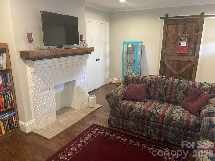 Living Room - vintage fireplace, TV in place for quiet evenings. - 1670 Dale Earnhardt Boulevard, Kannapolis