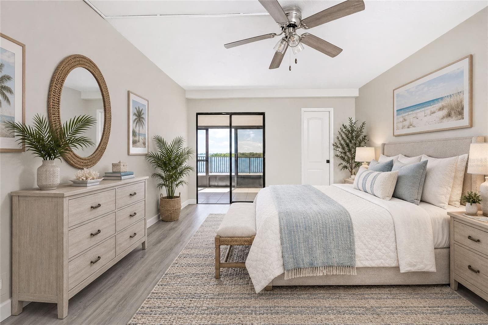 Primary Bedroom *Virtually Staged - 1751 BEACH RD #202, ENGLEWOOD