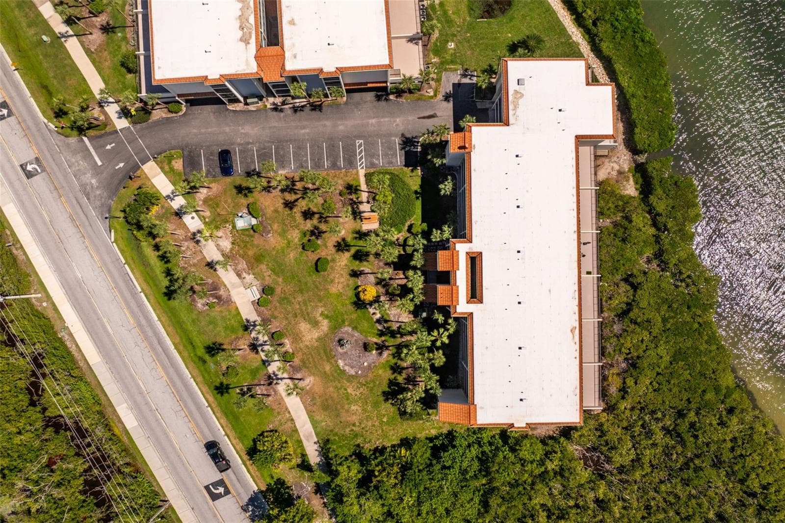 Aerial view of the building. - 1751 BEACH RD #202, ENGLEWOOD