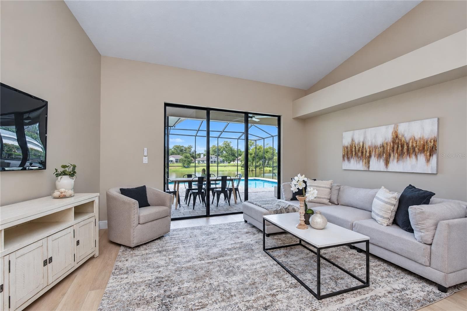 Formal Living Room - Lanai View - 806 SANDRINGHAM LN, LUTZ