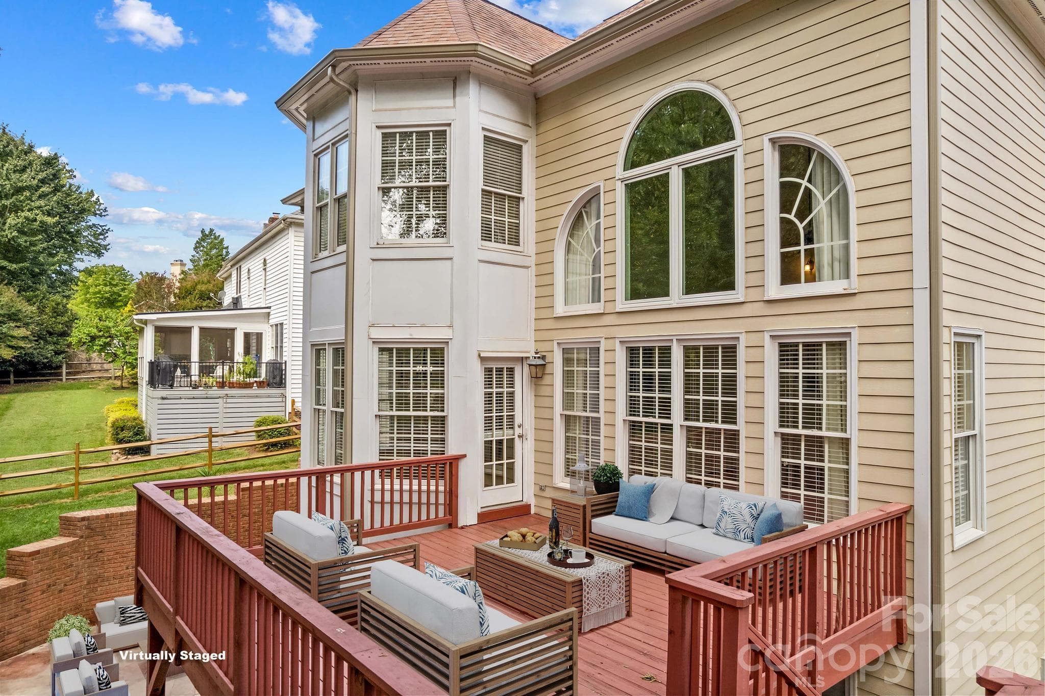 Virtually staged wood deck. - 12822 Cadgwith Cove Drive, Huntersville