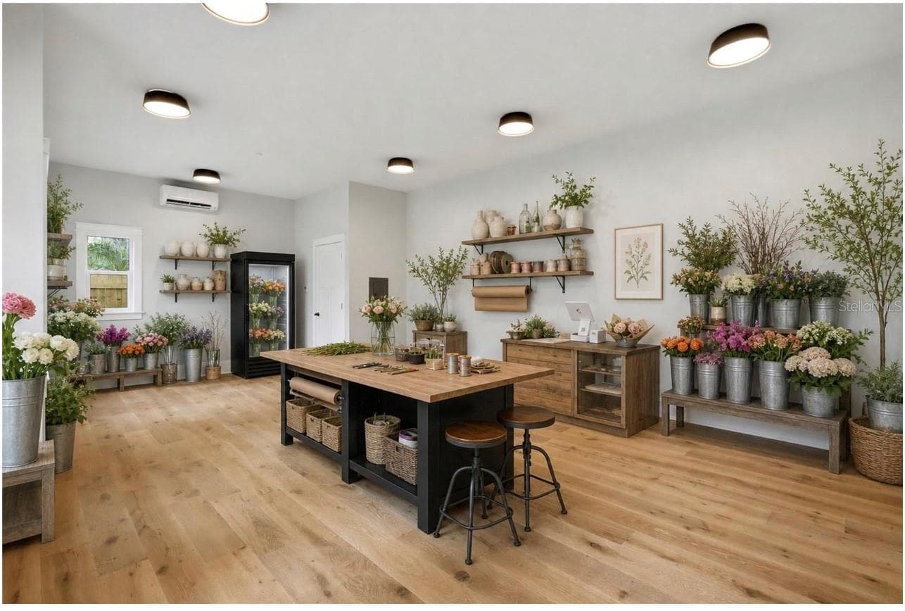 538 Sq Ft Ground Floor Retail Space with Separate Entrance and Half Bathroom. AI Example of Flower Shop. - 2532 1ST AVE N, ST PETERSBURG